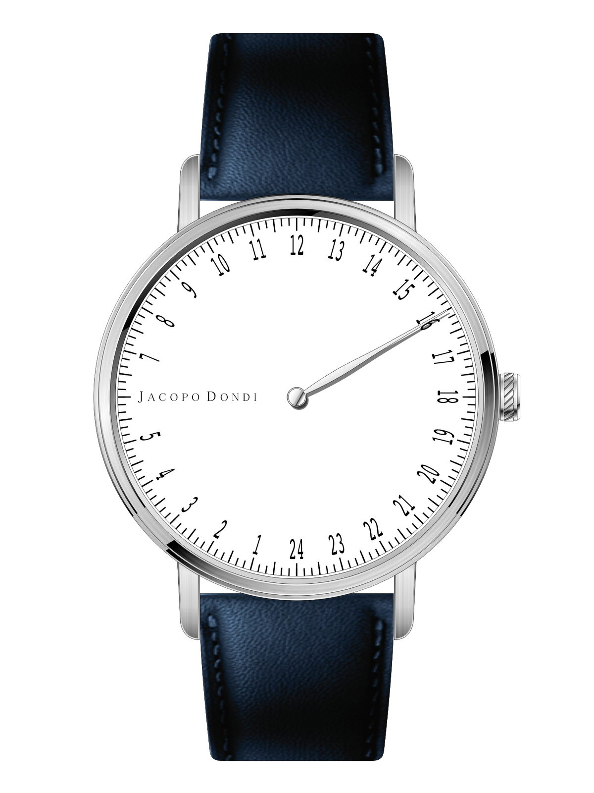 White | Navy Leather