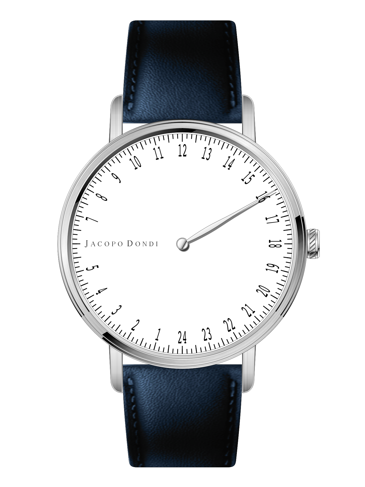 White | Navy Leather