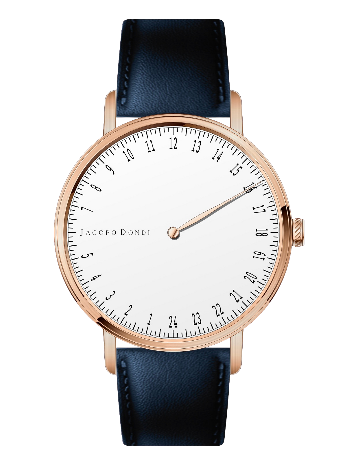 White | Rose Gold | Navy Leather