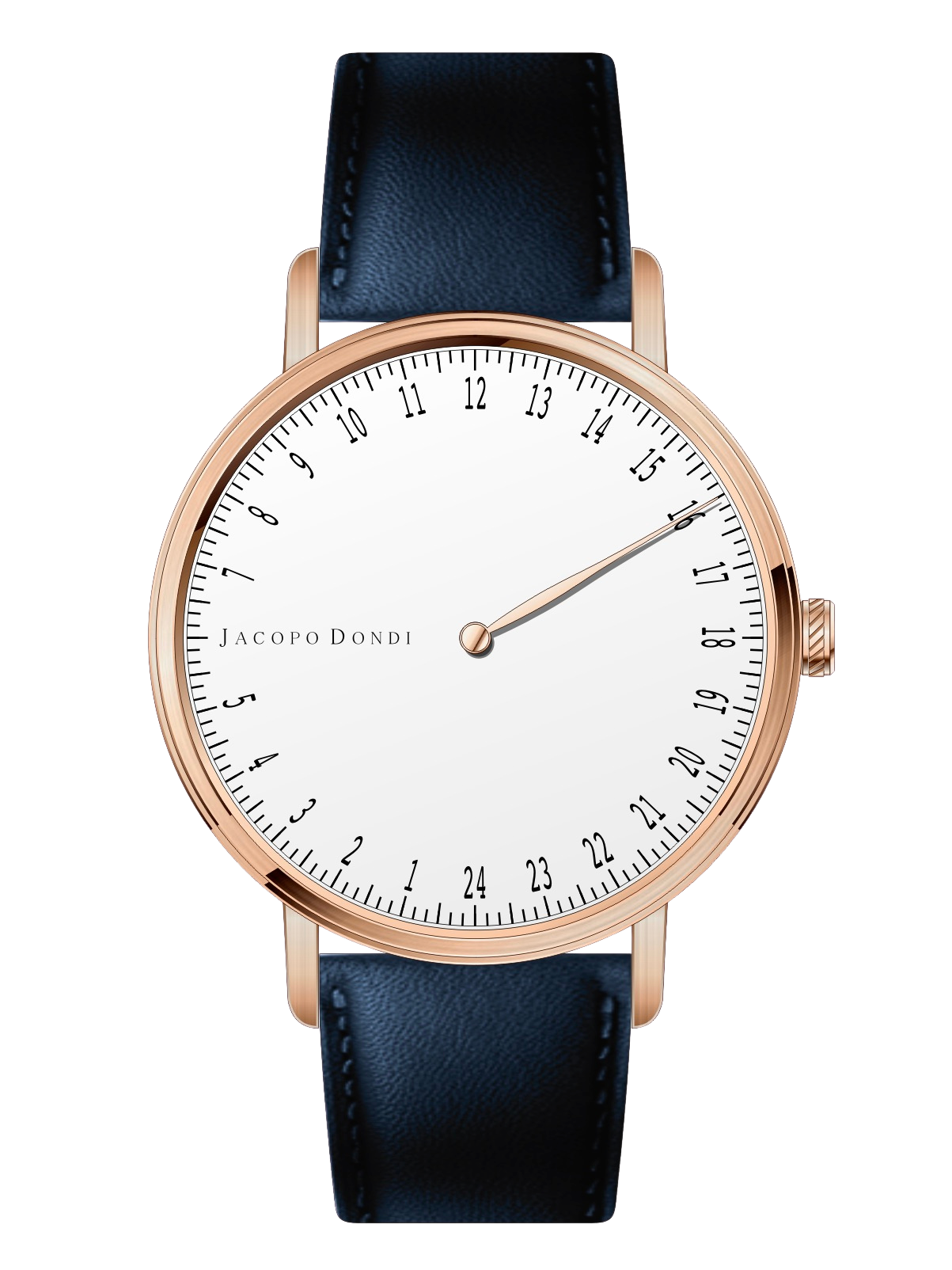 White | Rose Gold | Navy Leather