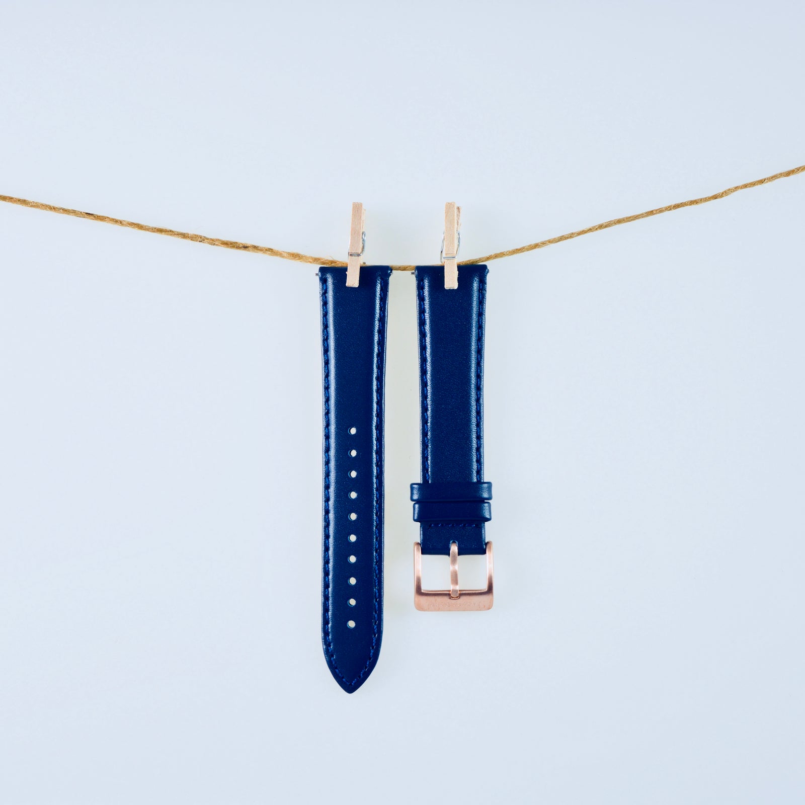 Navy Leather Strap | Rose Gold Buckle