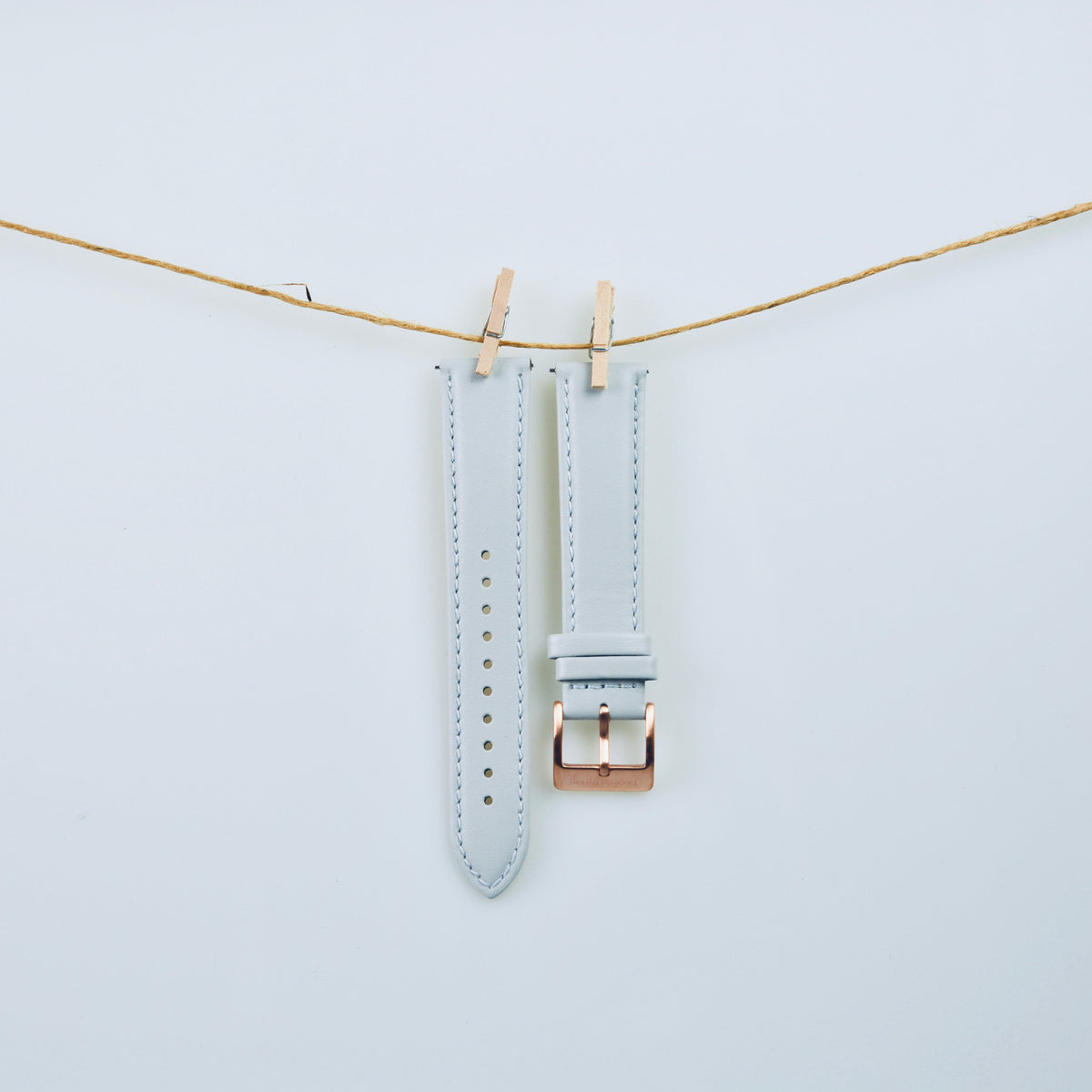 Grey Leather Strap | Rose Gold Buckle