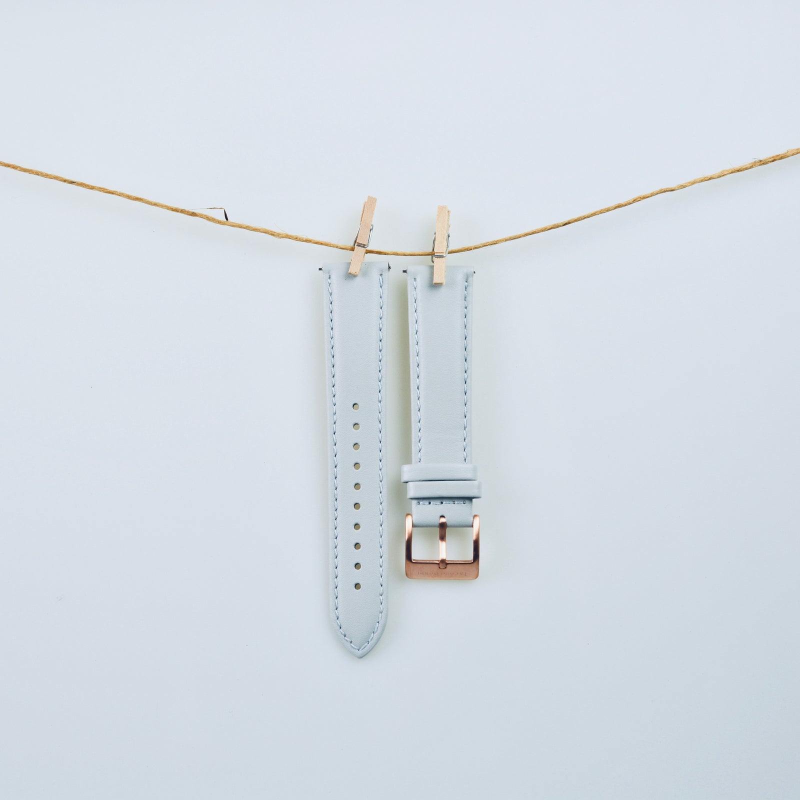 Grey Leather Strap | Rose Gold Buckle